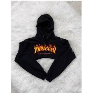 🔥THRASHER🔥 Cropped Hoodie